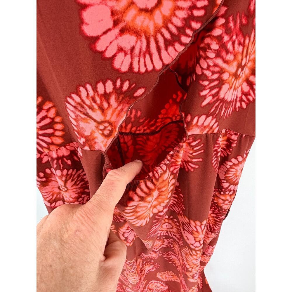Toad&Co Sunkissed Sleeveless Maxi Dress in Rust and Coral, Large - Picture 8 of 14